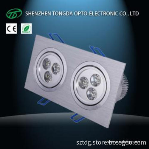 3x1*2W Square LED Downlights with Single Head